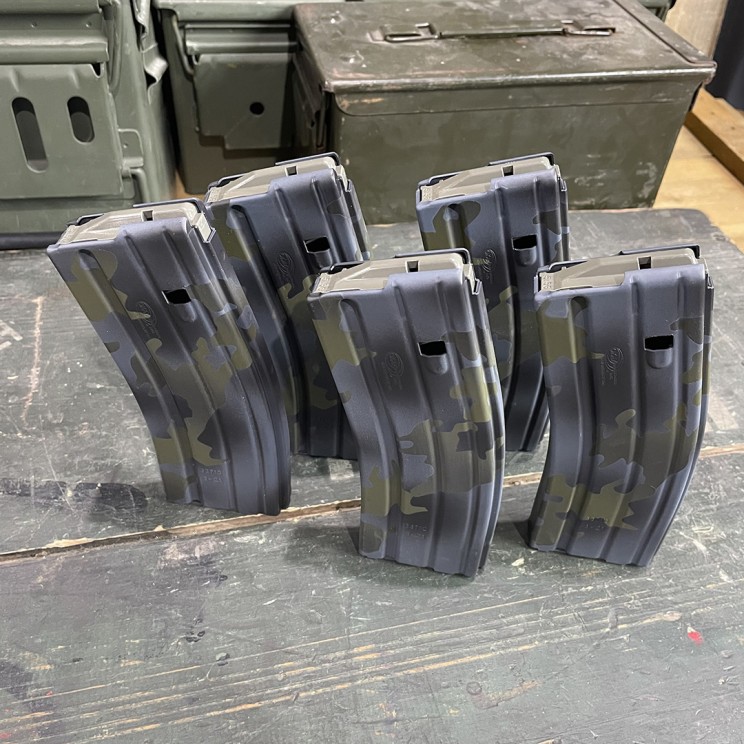 Surefeed AR15 Magazine 30RD 5 Pack Black Shadow Camo Copper Custom